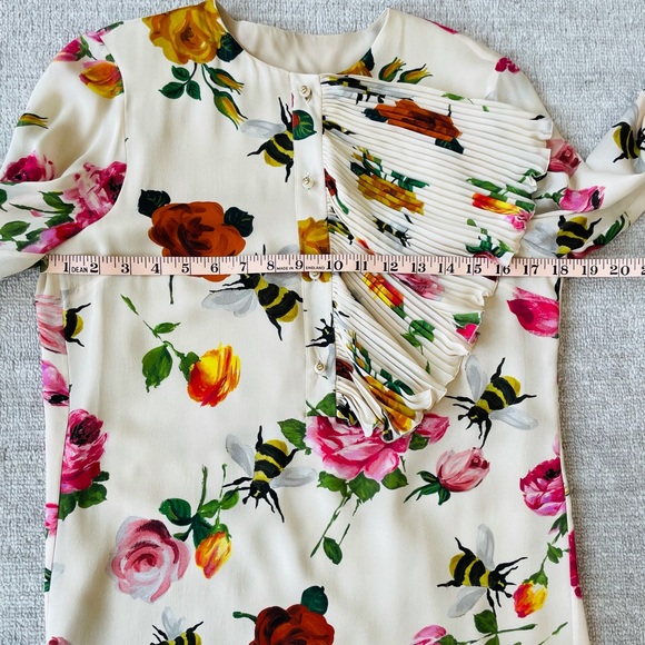 Gucci Roses and Bees Silk Shift Dress - Picture 9 of 15